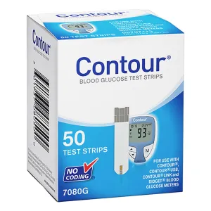 Contour Blood Glucose Test Strips - Box of 50