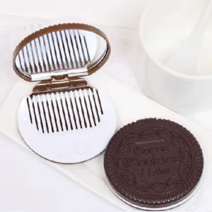Cookie Pocket Mirror with Comb