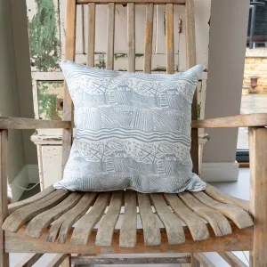 Cornflower Blue Country Walk Cushion