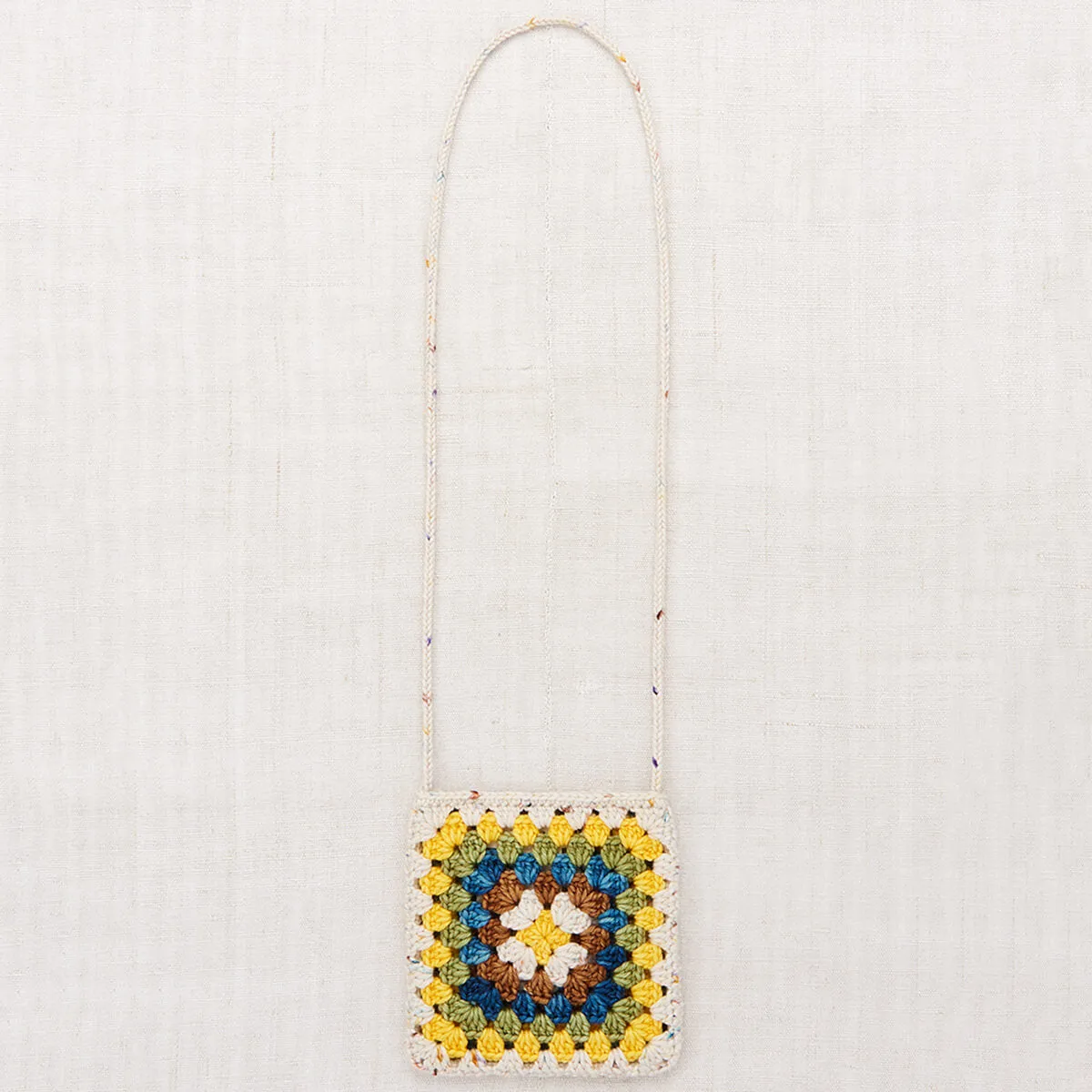 Crochet Big Square Bag in Iris Confetti  by Misha & Puff
