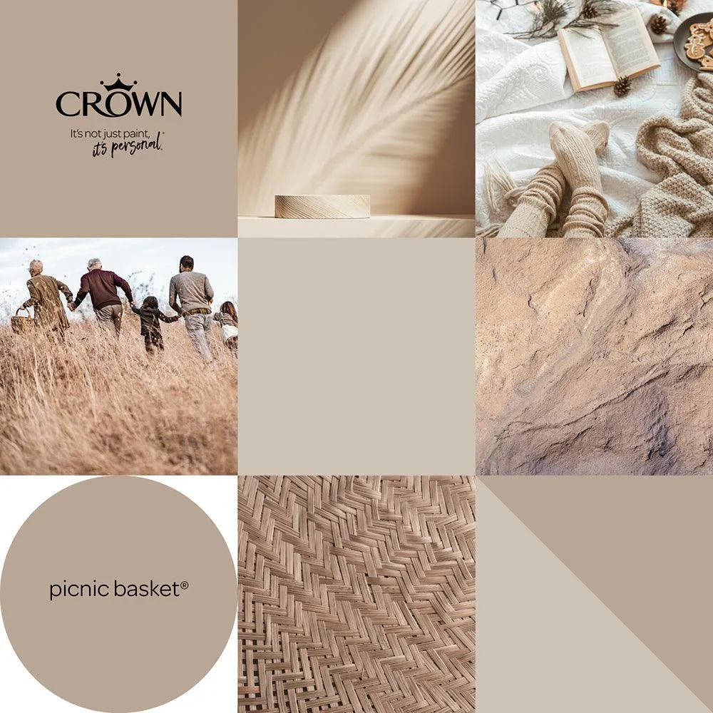 Crown Walls & Ceilings Matt Emulsion Paint | Picnic Basket | 40ml Tester