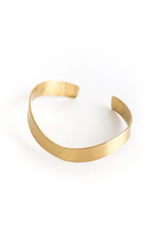 Curved Gold Bracelet