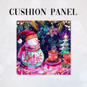 CUSHION Colourful Snowman CP-474