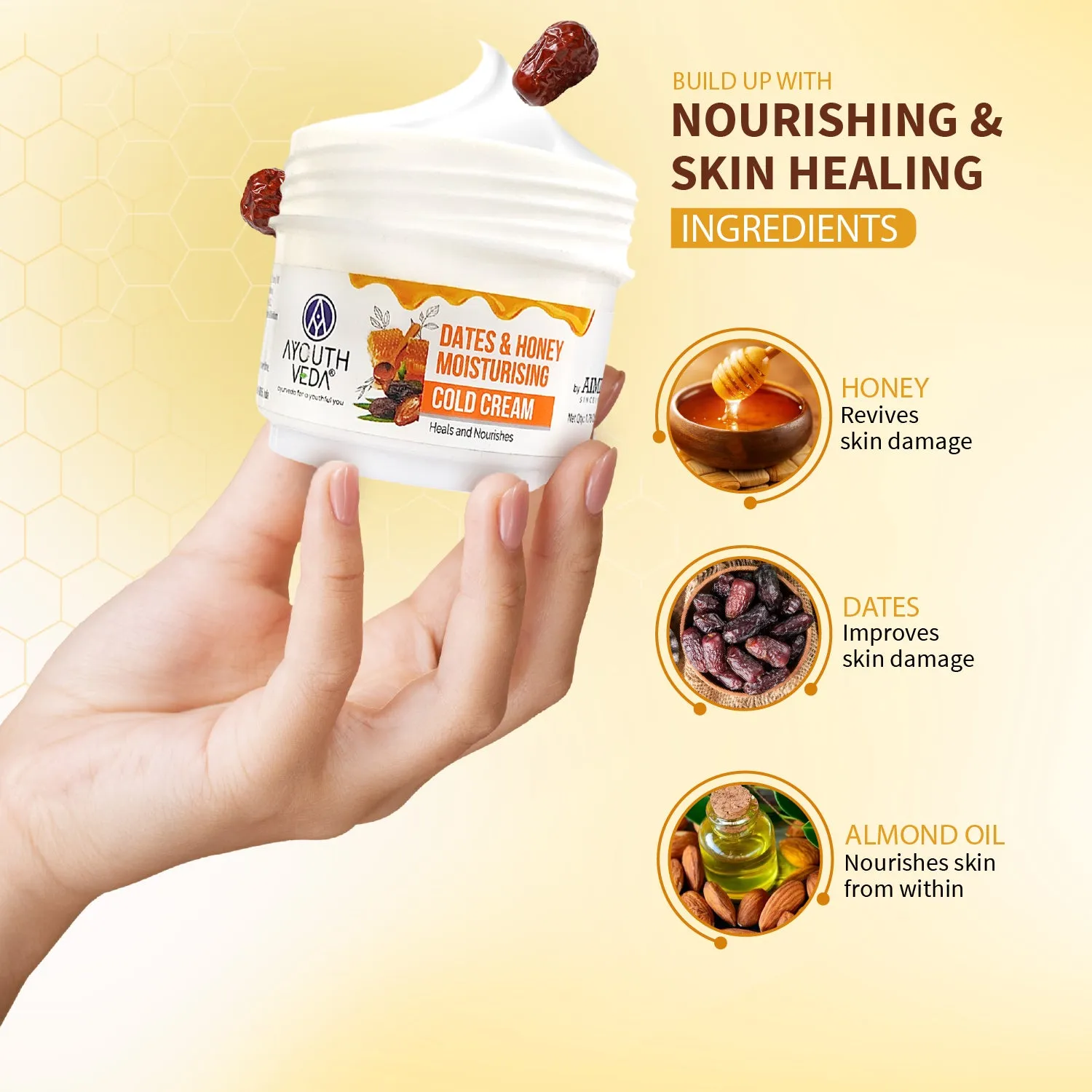 Dates & Honey Moisturising Cold Cream ( Net Qty -50g)