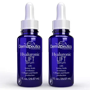 Dermapeutics Hyaluronic Acid Serum for Face, 1 1 Fl Oz (Pack of 2)