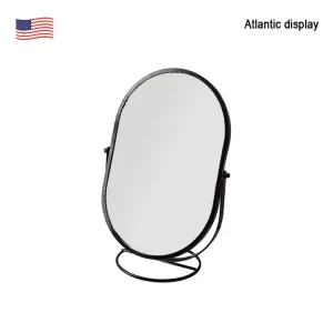 Desktop Stand Mirror Freestanding Multipurpose Vanity Round Mirror