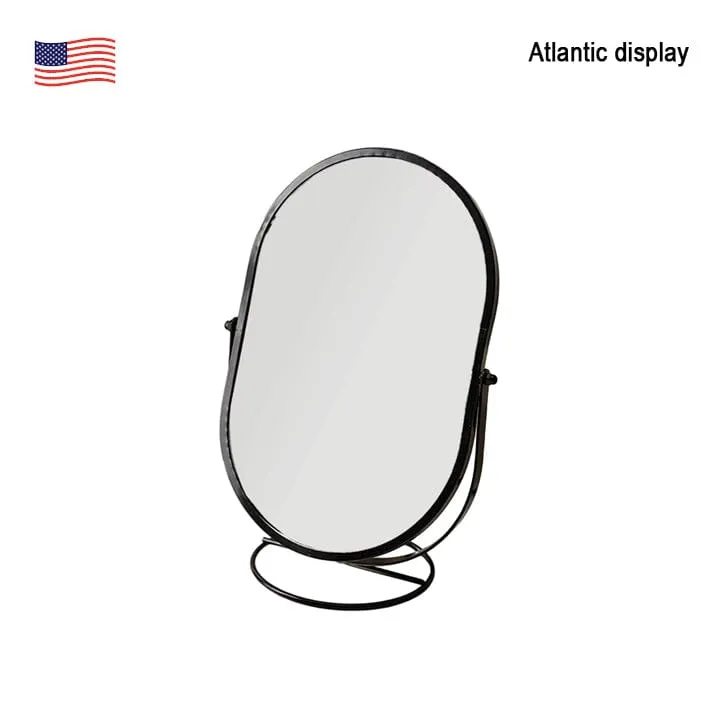 Desktop Stand Mirror Freestanding Multipurpose Vanity Round Mirror