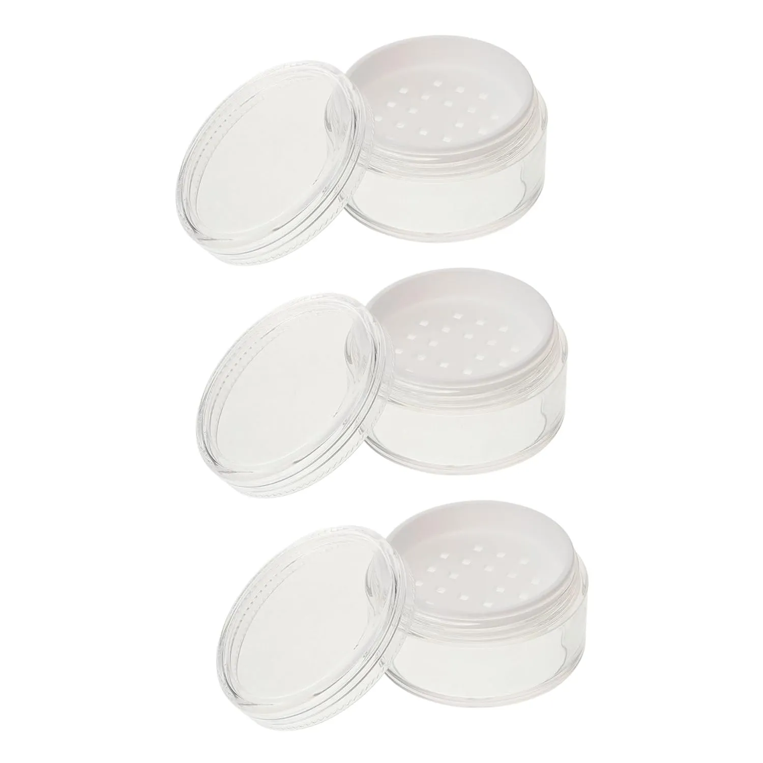 Didiseaon Elegant 3pcs Loose Powder Boxes Travel Size Makeup Powder Container 20g Leakproof for