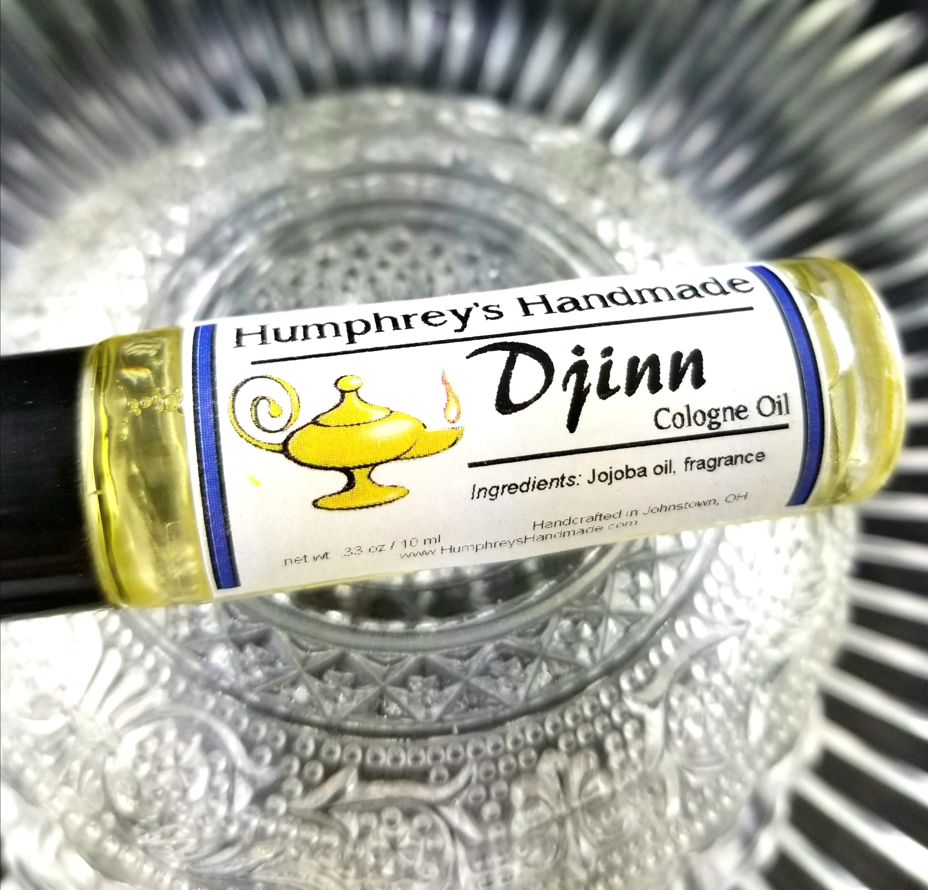 DJINN Men's Cologne | Roll On Jojoba Oil | Agarwood Oud and Incense Scent