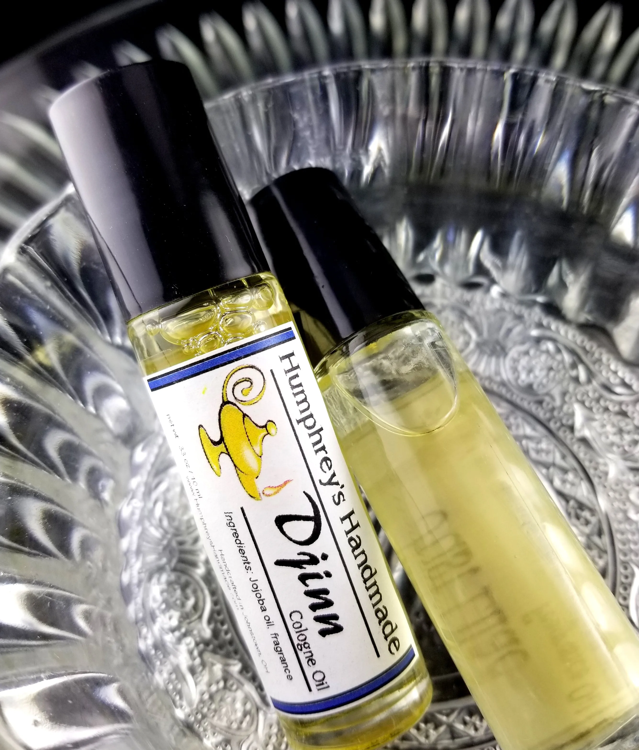 DJINN Men's Cologne | Roll On Jojoba Oil | Agarwood Oud and Incense Scent