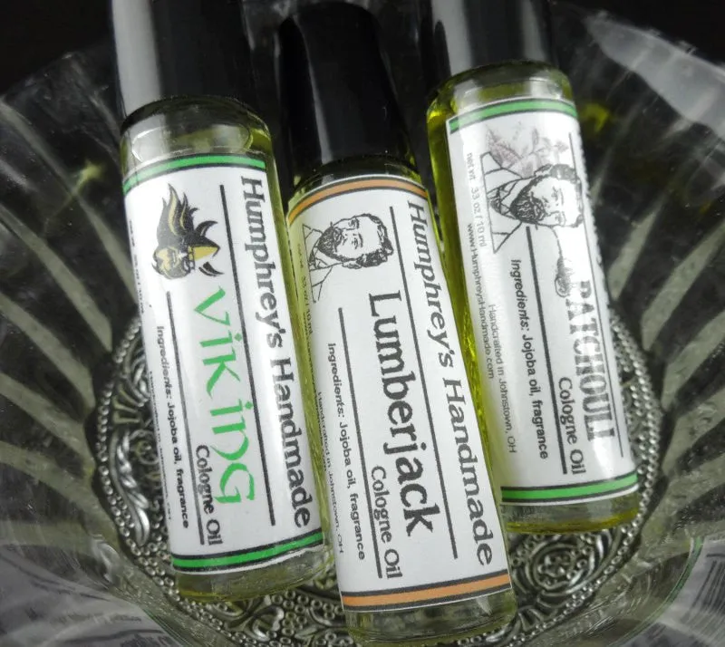 DJINN Men's Cologne | Roll On Jojoba Oil | Agarwood Oud and Incense Scent