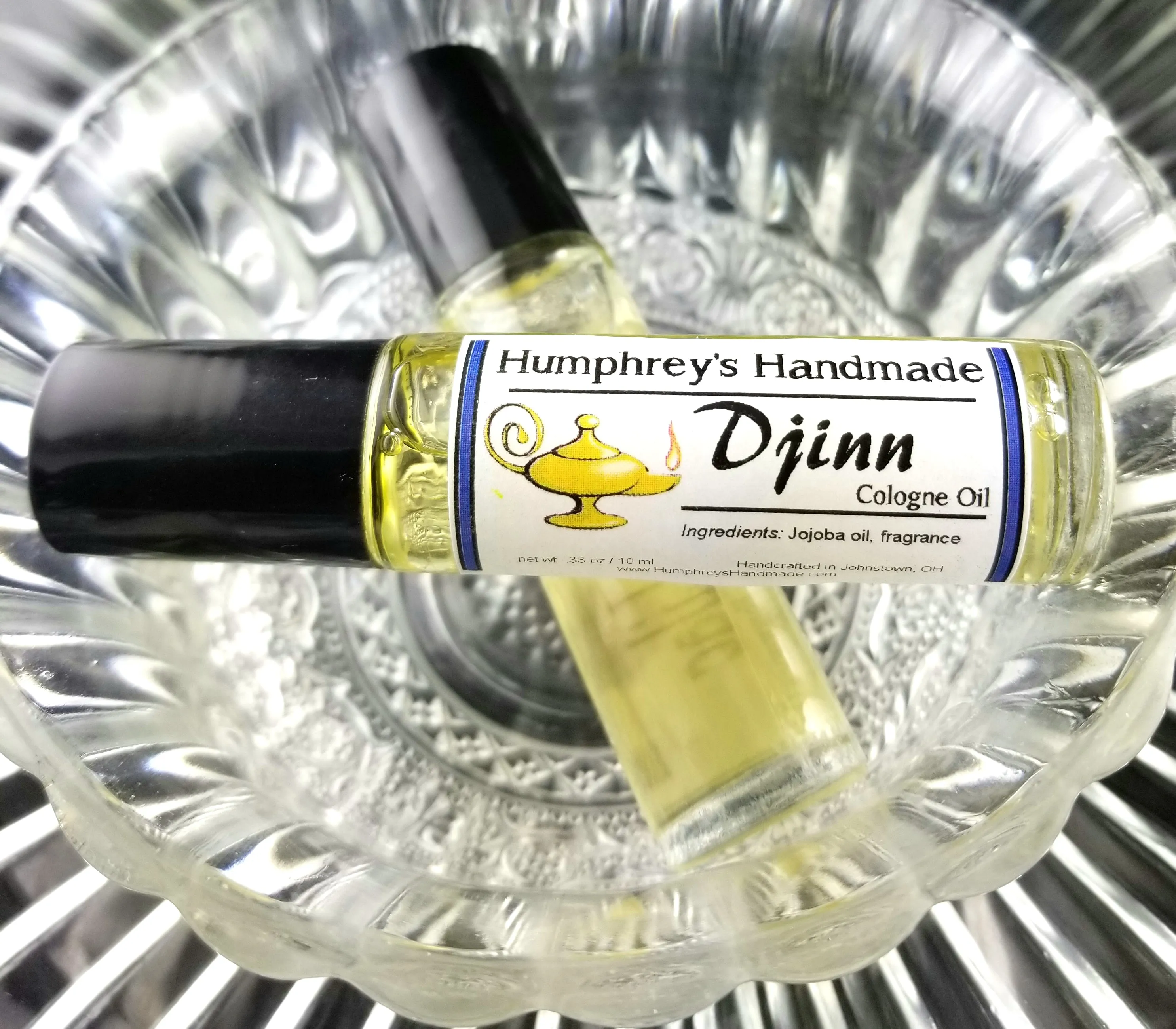 DJINN Men's Cologne | Roll On Jojoba Oil | Agarwood Oud and Incense Scent