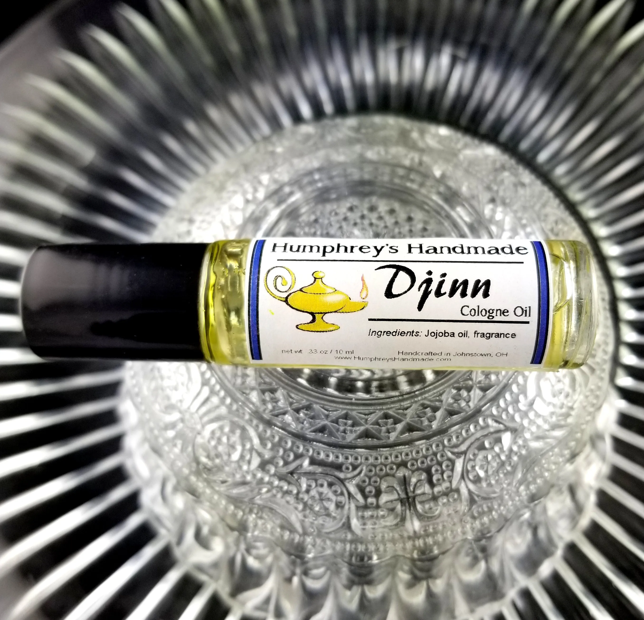 DJINN Men's Cologne | Roll On Jojoba Oil | Agarwood Oud and Incense Scent