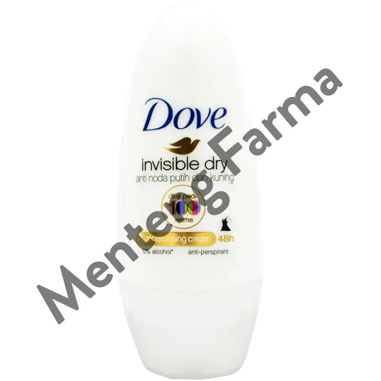 Dove Deodorant Roll On Invisible Dry 40 ML - Anti Noda Putih dan Kuning