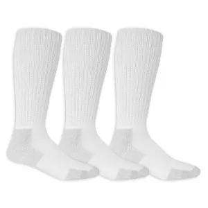 Dr. Scholl's Men's Advanced Relief Blisterguard Socks-2 & 3 Pair Packs-Non-Binding Cushioned Comfort, Black - Wide Top Crew (3 Pairs), 13-15