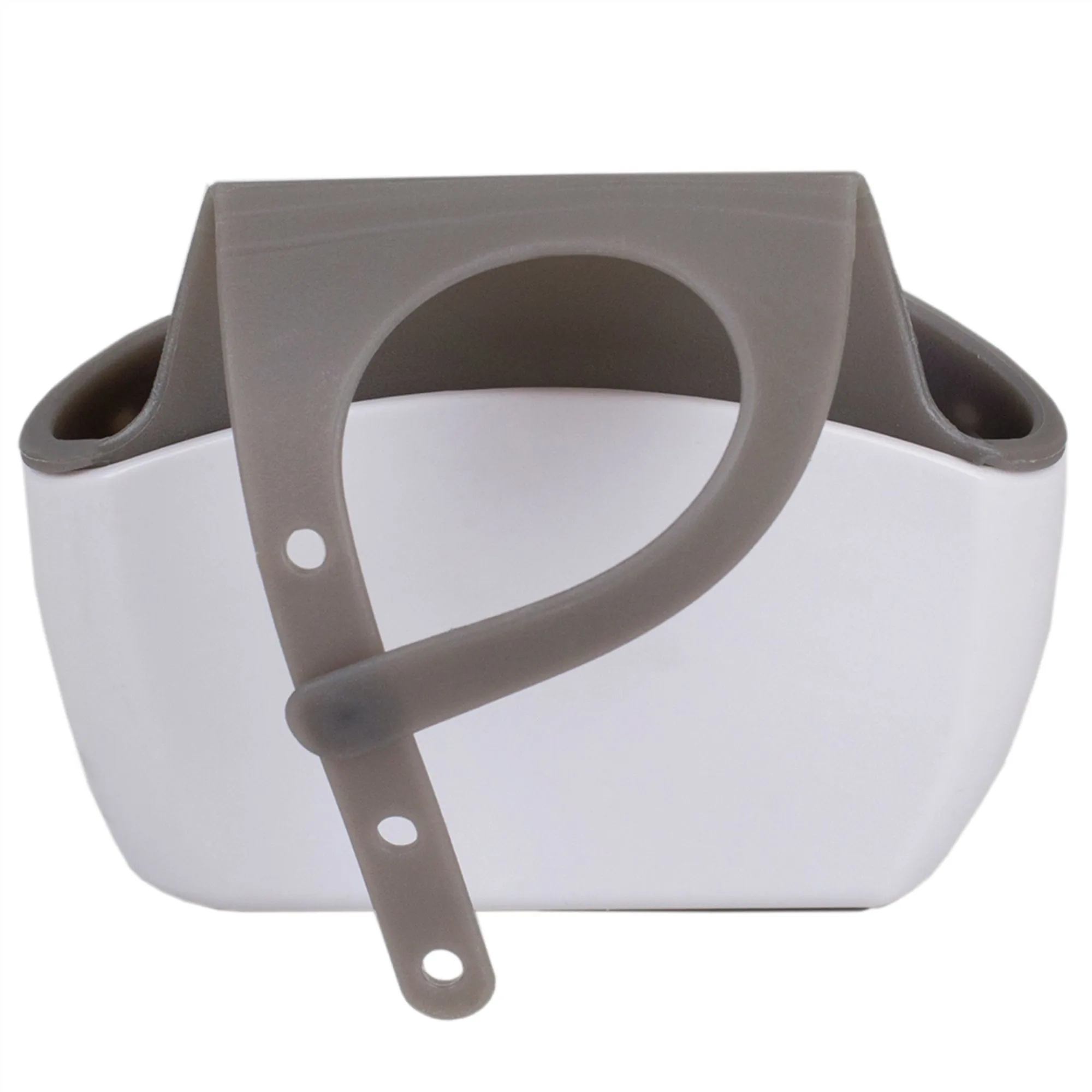 Draining Faucet Sponge Holder, White/Grey