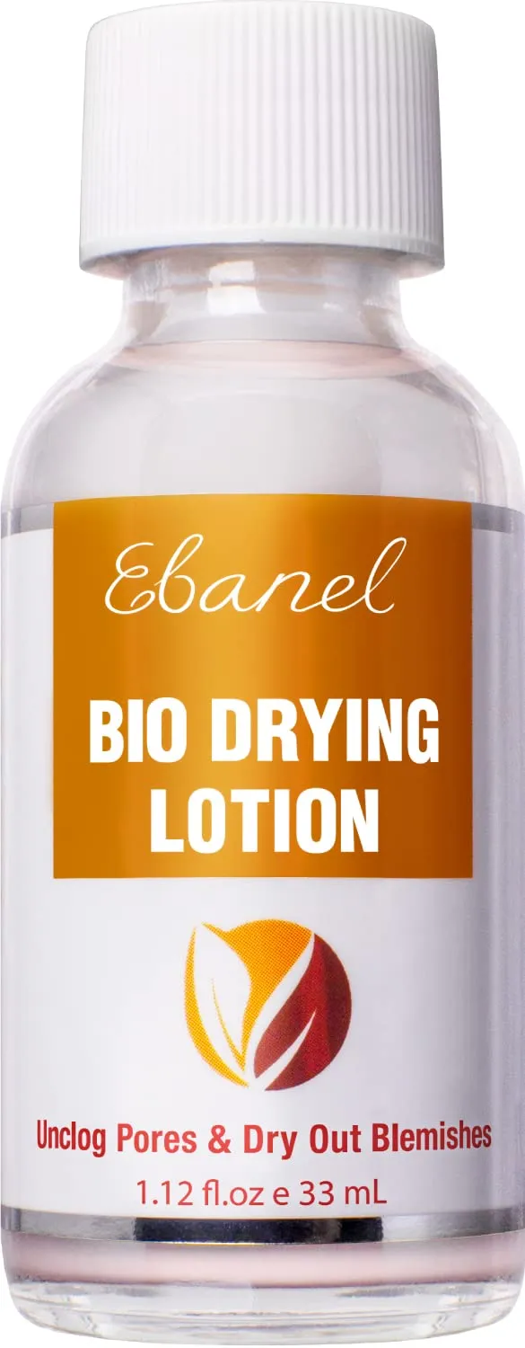 Ebanel FSA HSA Acne Spot Treatment Drying Lotion for Face and Body with Sulfur and Salicylic Acid for Cystic and Hormonal Acne, Unclogs Pores, Dries Out Pimples, Cysts, Blemishes, and Zits Overnight