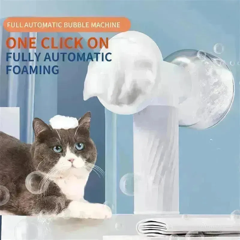 Electric Automatic Foaming Pet Bath Brush with Soap Dispenser