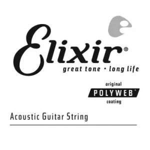Elixir 13142 Bronze 80/20 Acoustic Guitar .042 Single String w/ Polyweb Coating
