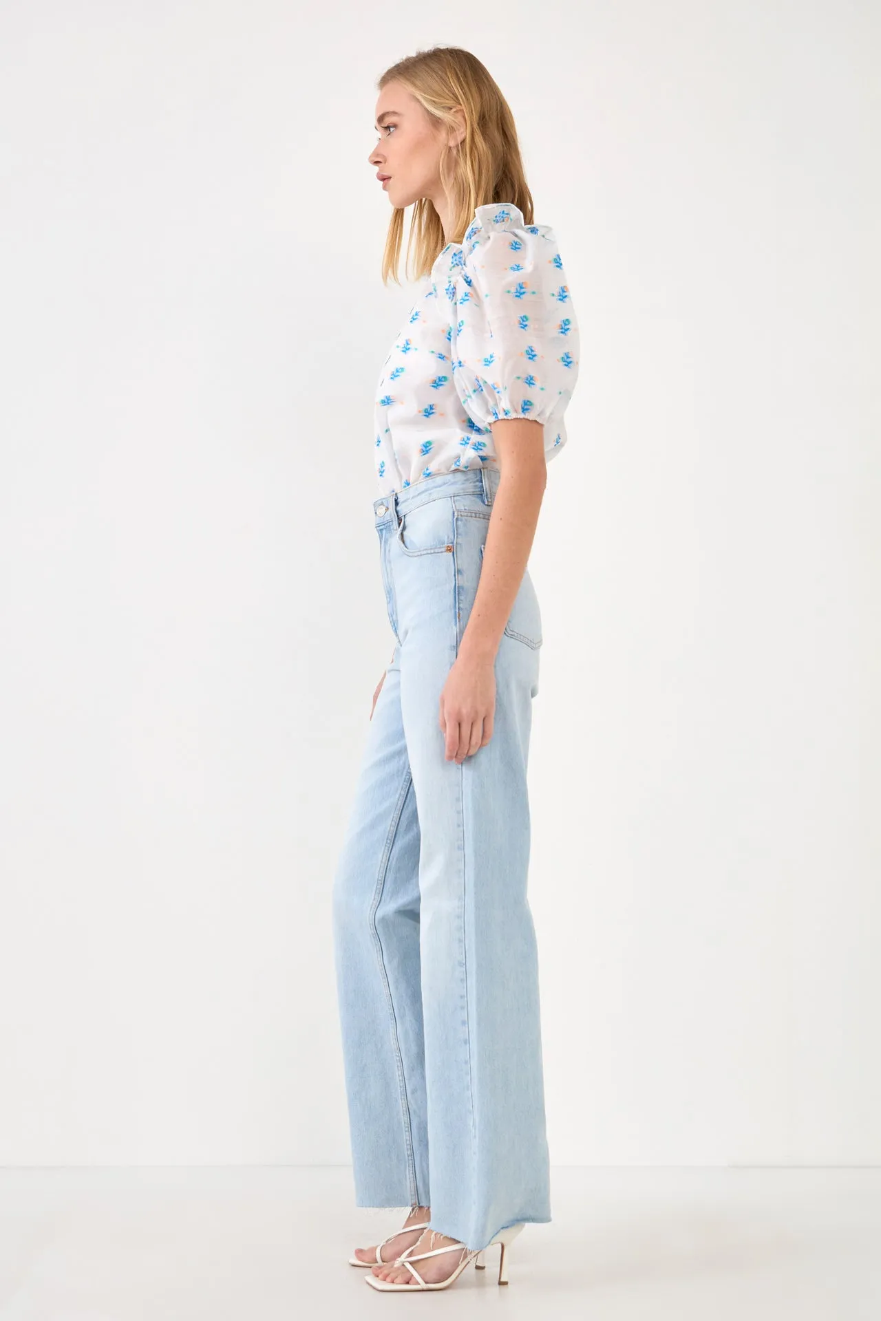 Embroidery Organza Top