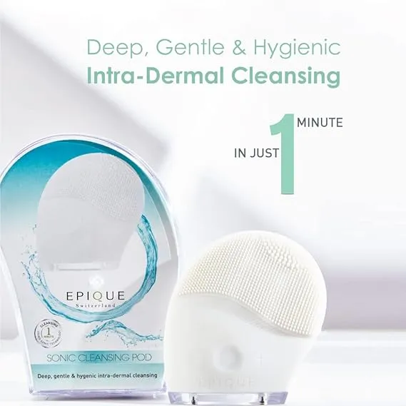Epique Switzerland Sonic Cleansing Pod, Deep, gentle & hygienic intra-dermal cleansing in just 1 min