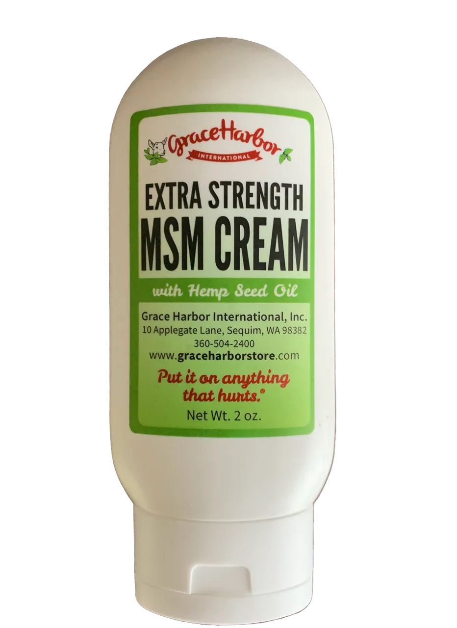 Extra Strength MSM Cream by Grace Harbor Farms