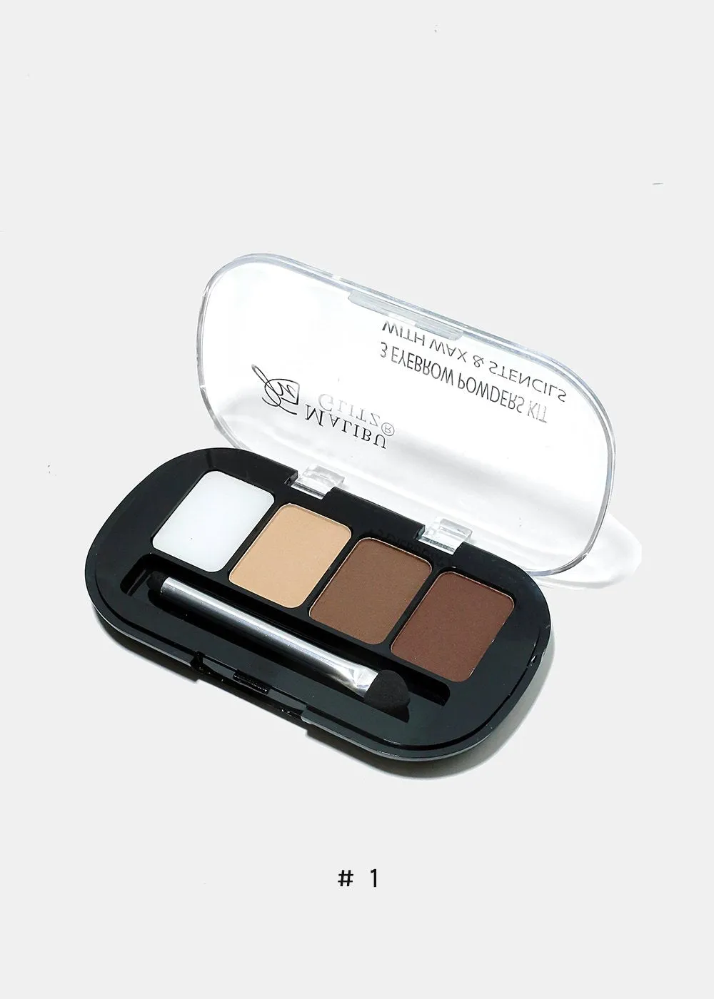 Eyebrow Powder with Wax and Stencil Set
