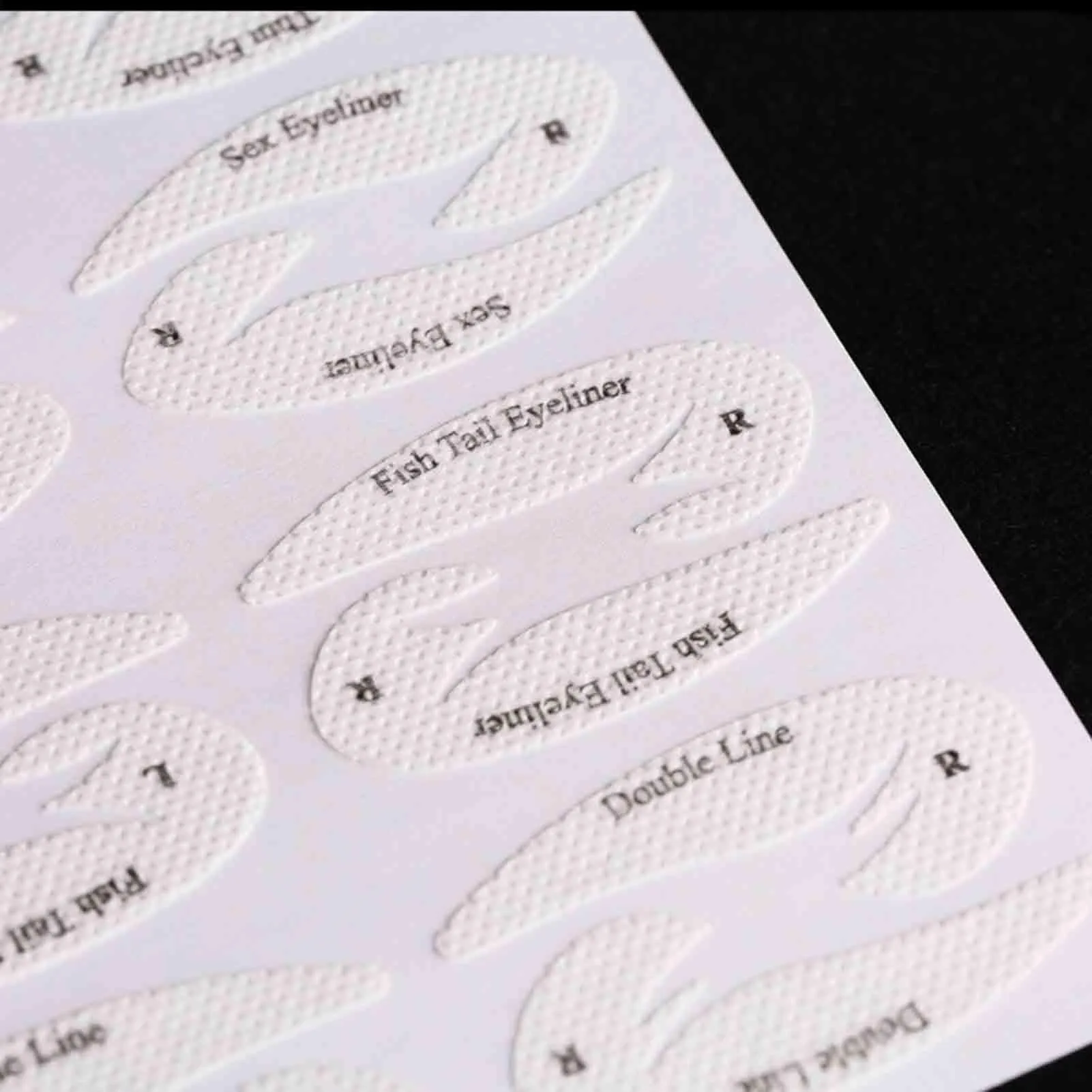Eyeliner Makeup Template Stickers 4 Cards Pack