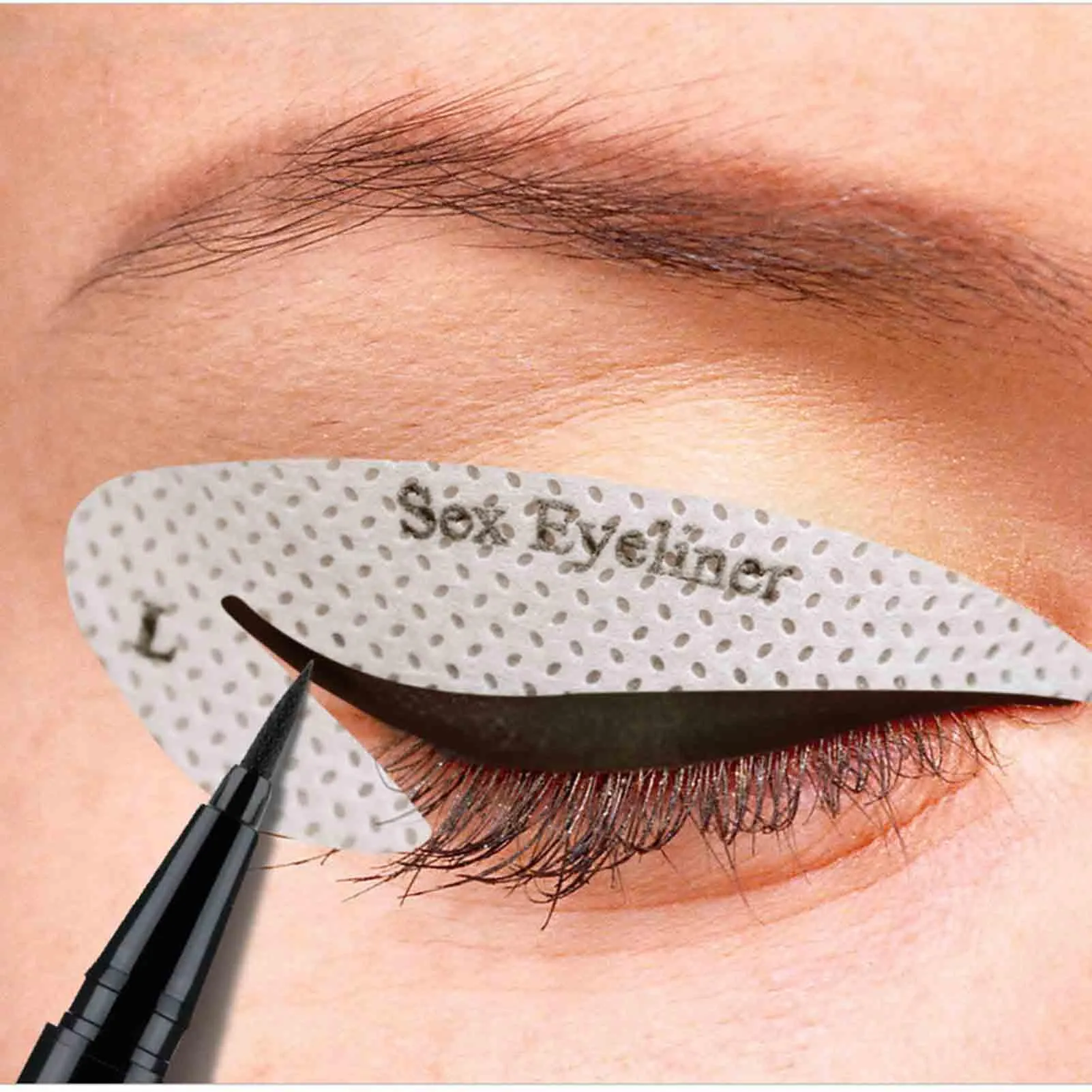 Eyeliner Makeup Template Stickers 4 Cards Pack