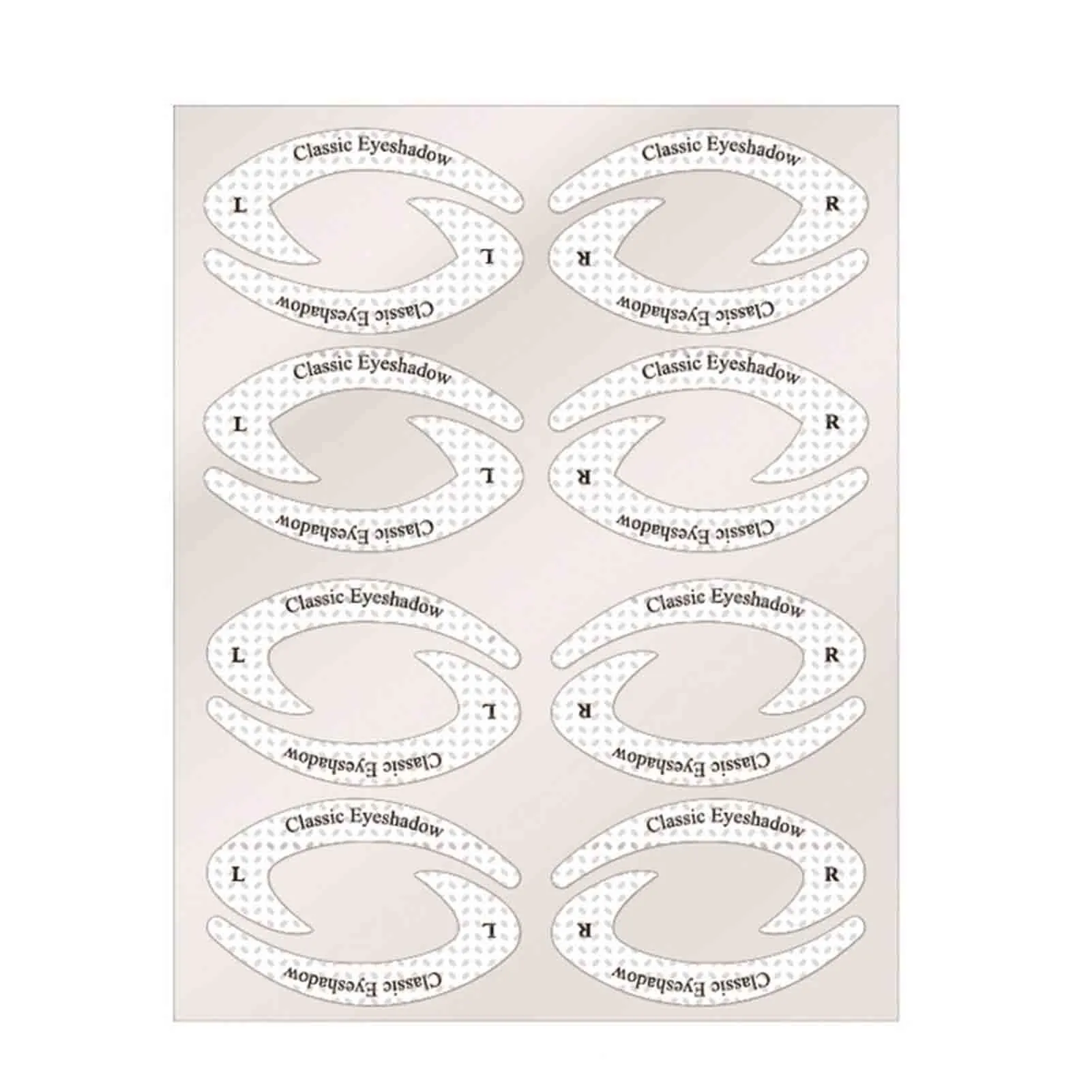 Eyeliner Makeup Template Stickers 4 Cards Pack