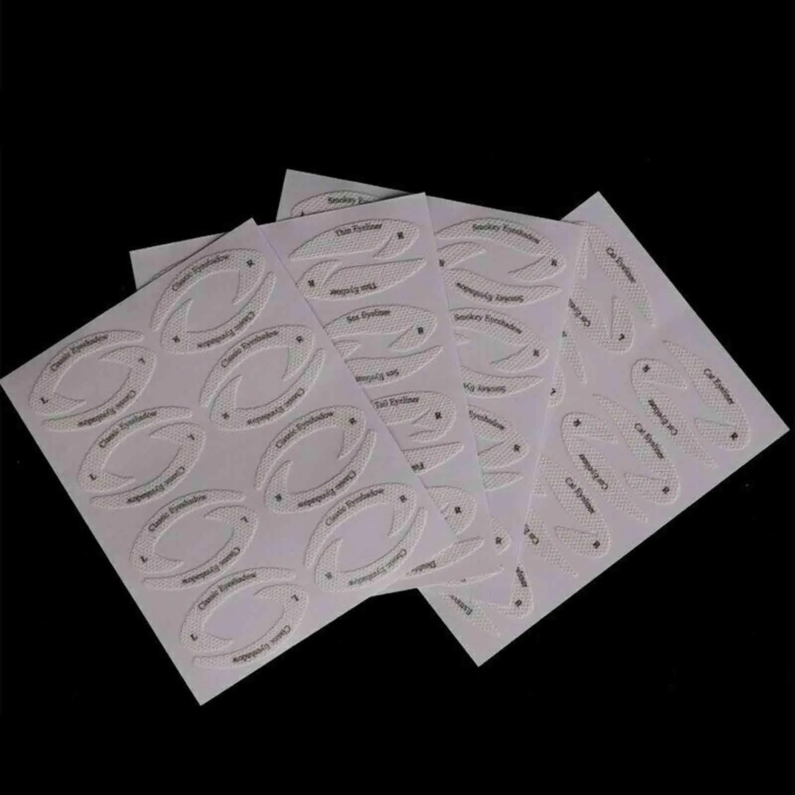 Eyeliner Makeup Template Stickers 4 Cards Pack