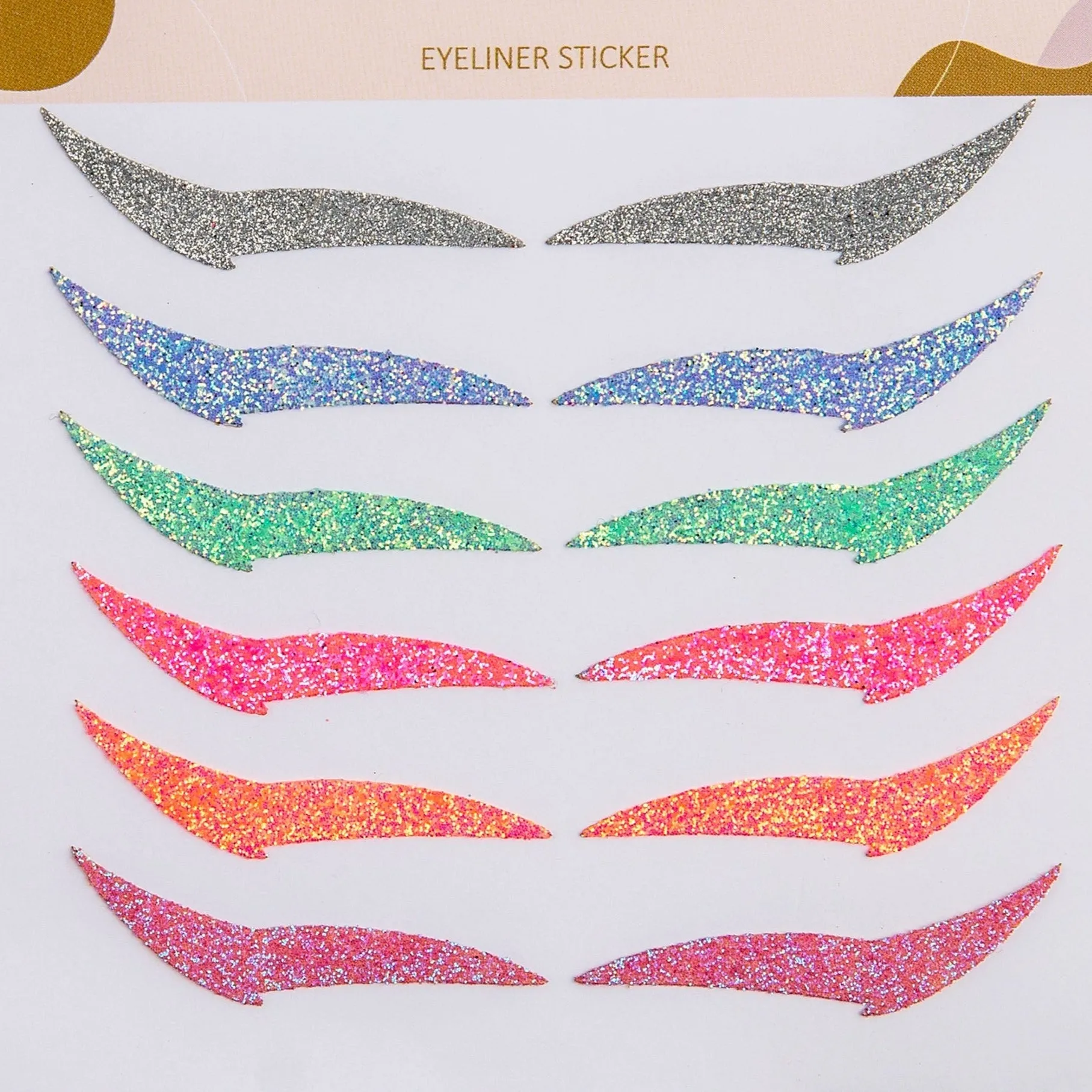 Eyeliner Sticker Meow Aquamarine  6 Pairs
