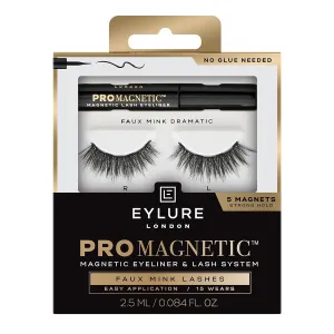 Eylure London Pro Magnetic Eyeliner & Lash System Faux Mink Dramatic 5 Magnets 0.084oz/ 2.5ml