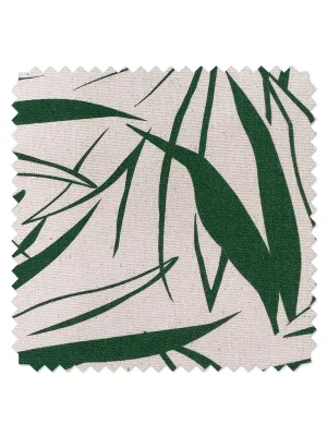 'Fabric by the Yard - Majesty Palm - Green on Raw Canvas