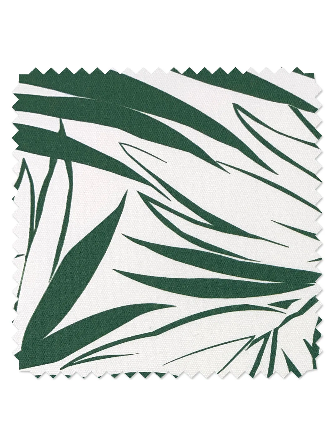 'Fabric by the Yard - Majesty Palm - Green on Raw Canvas