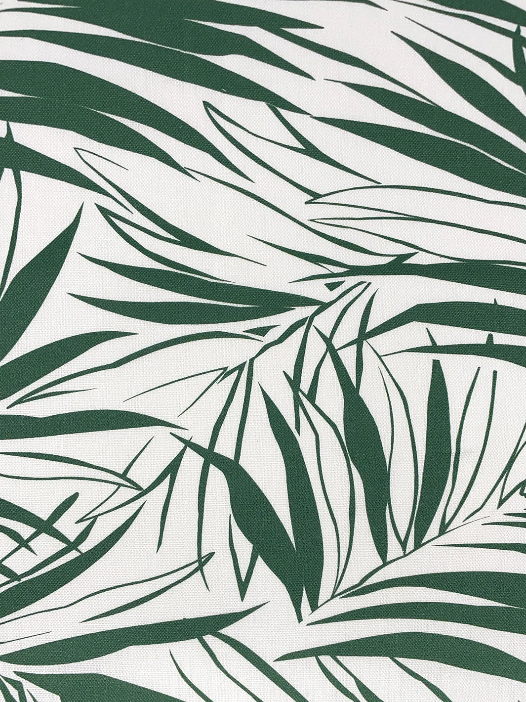 'Fabric by the Yard - Majesty Palm - Green on Raw Canvas