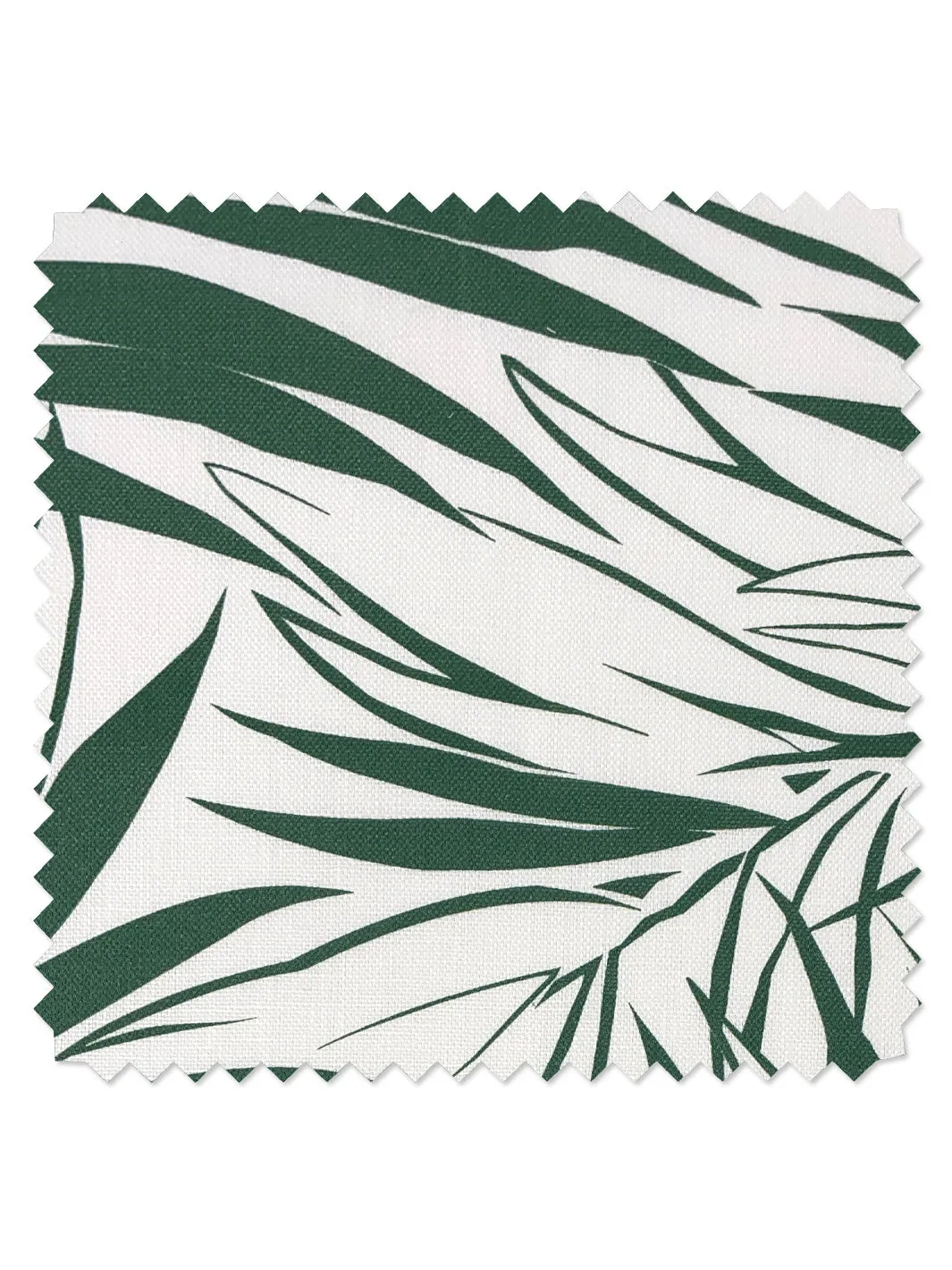 'Fabric by the Yard - Majesty Palm - Green on Raw Canvas
