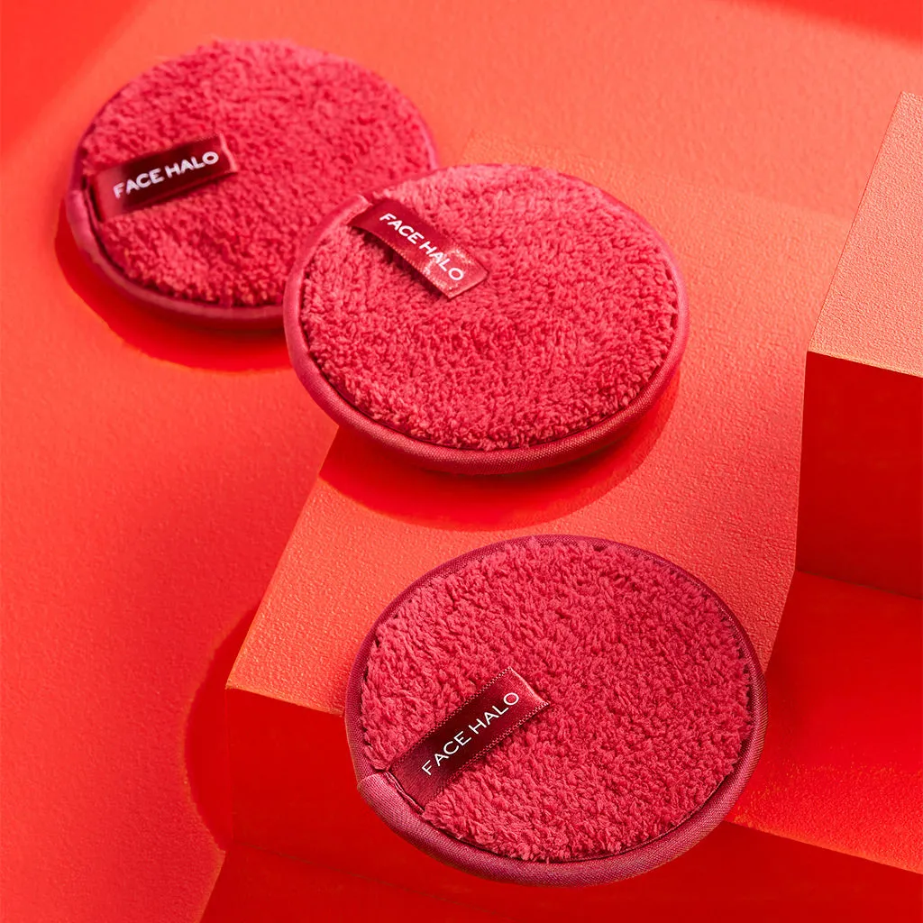Face Halo Cherry Reusable Makeup Remover Pad (3 Pack)