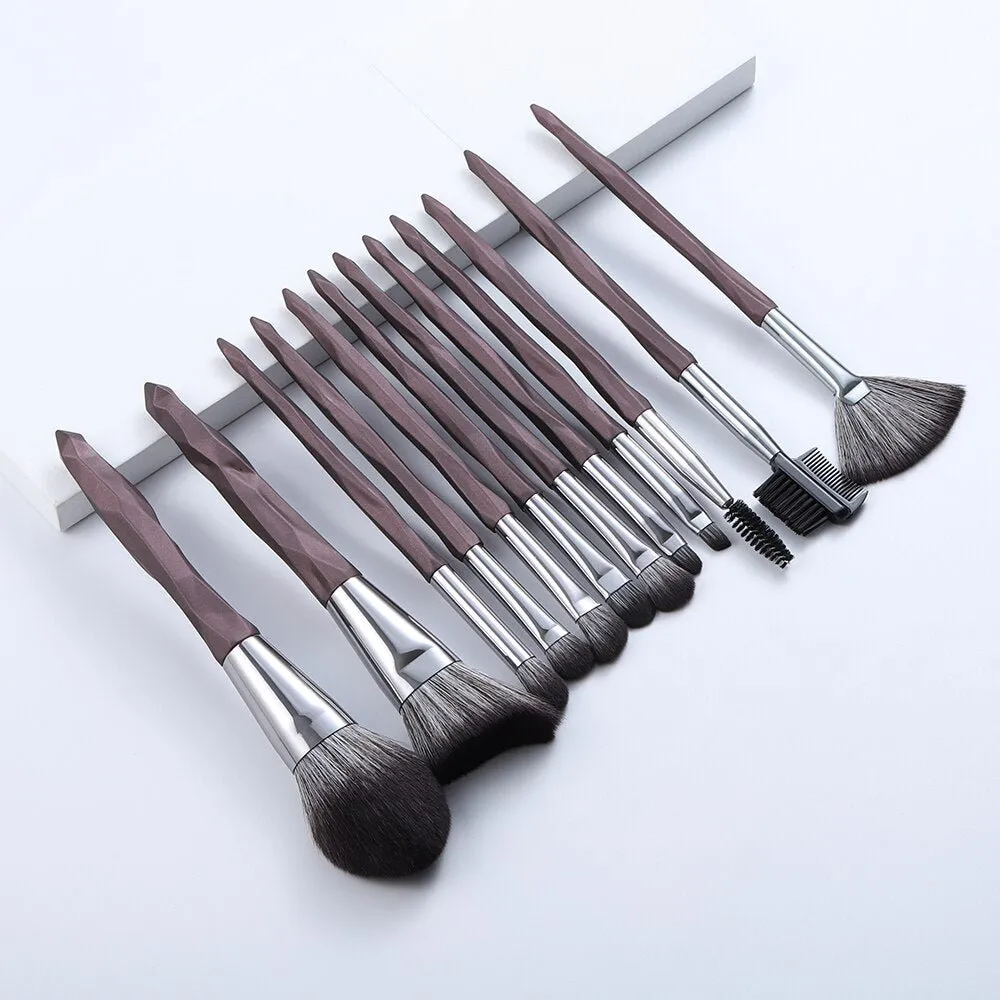 FLD 13/5 pcs Blue Makeup Brushes Set Face Eye Lip Eyeshadow Eyebrow Comb Eyelash Spoolies Foundation Powder Brush Tools Cosmetic