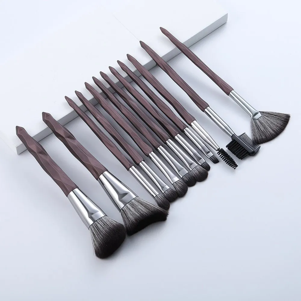 FLD 13/5 pcs Blue Makeup Brushes Set Face Eye Lip Eyeshadow Eyebrow Comb Eyelash Spoolies Foundation Powder Brush Tools Cosmetic