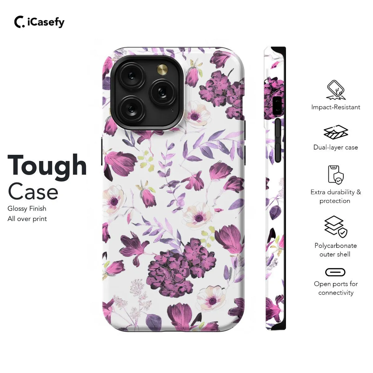 Flower Floral Watercolor  Phone Case iPhone Samsung Pixel & More #22