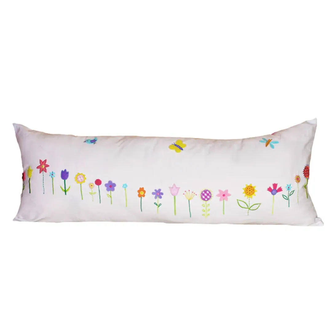 Flower Garden Long Cushion Cover