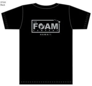 Foam Co: Moisture Wicking Foam Co Hawai`i T-Shirts: Black/Grey
