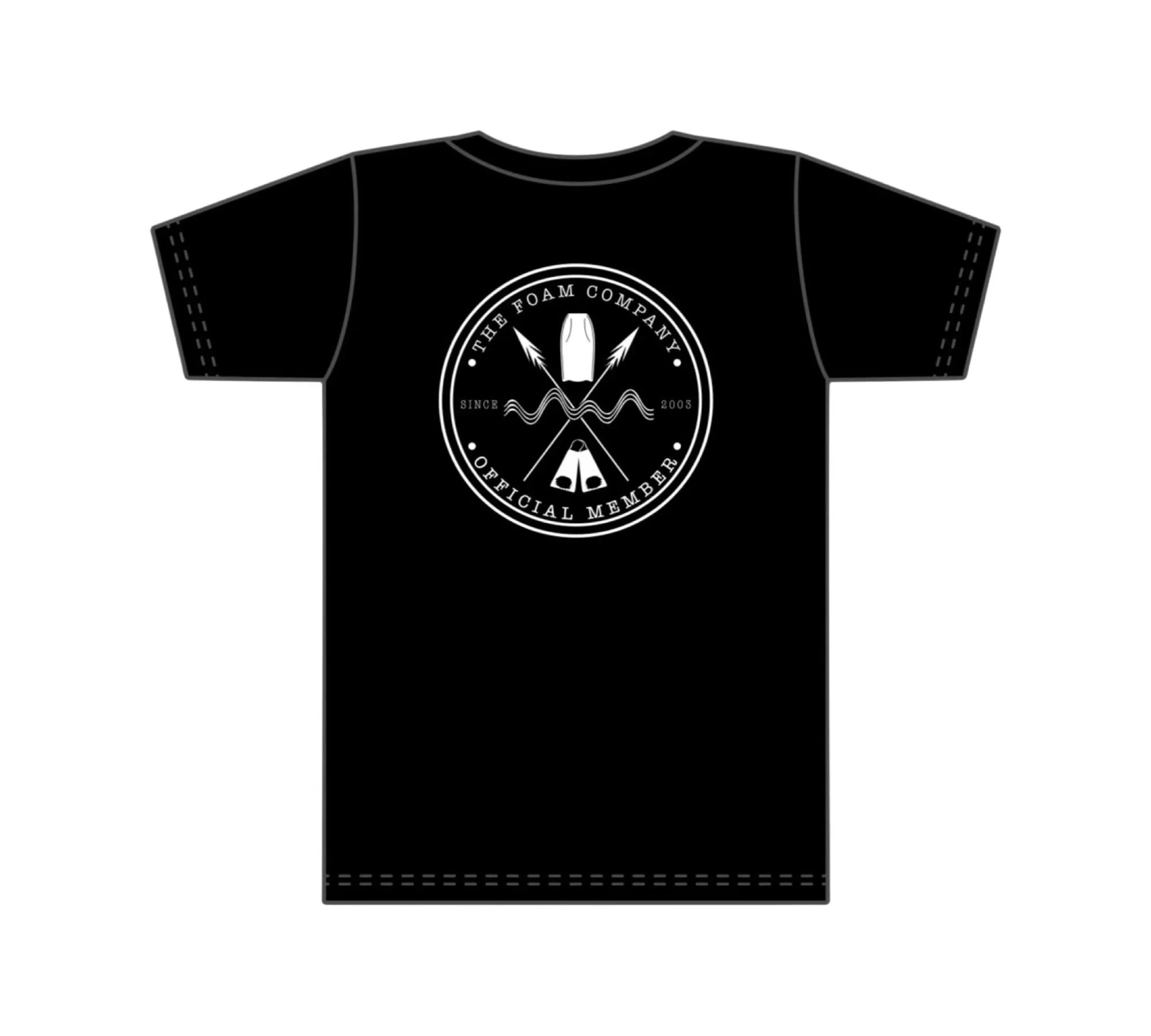 Foam Co: Official Member T-shirt (Black/ White Ink)