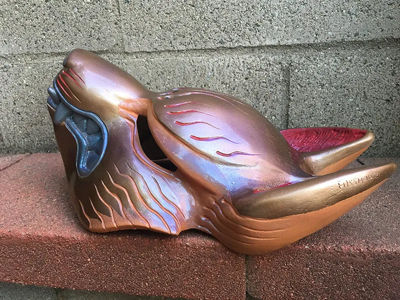 FOX MASK- IRIDESCENT RED/GOLD