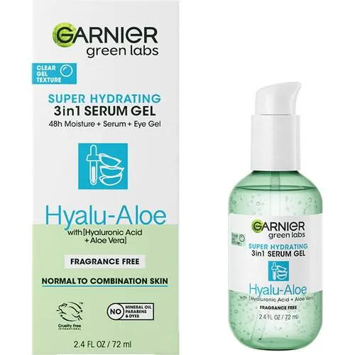 GARNIER Green Labs Super Hydrating 3 In 1 Serum Gel 48 h Moister   Serum   Eye Gel Hyalu   Aloe