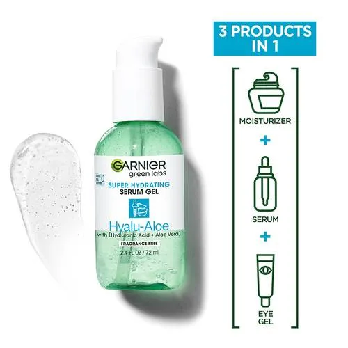 GARNIER Green Labs Super Hydrating 3 In 1 Serum Gel 48 h Moister   Serum   Eye Gel Hyalu   Aloe