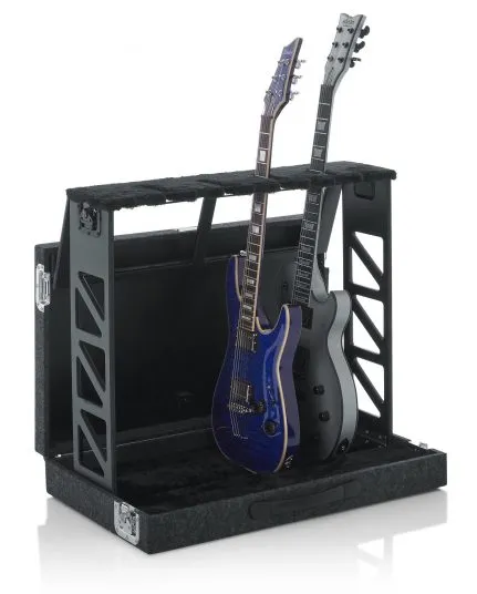 Gator GTRSTD4 Compact Rack Style Four Guitar Stand That Folds Into Case