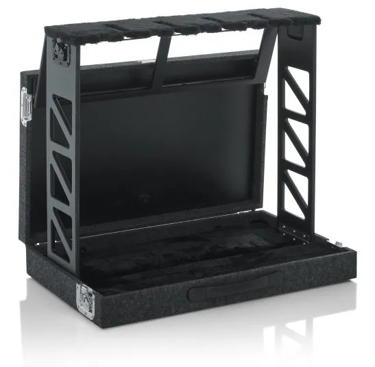 Gator GTRSTD4 Compact Rack Style Four Guitar Stand That Folds Into Case