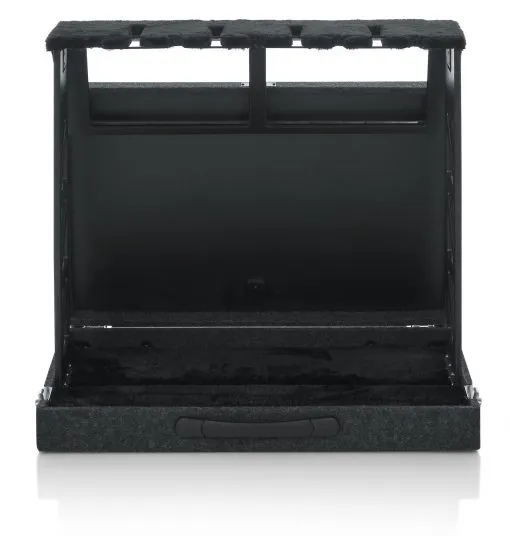 Gator GTRSTD4 Compact Rack Style Four Guitar Stand That Folds Into Case